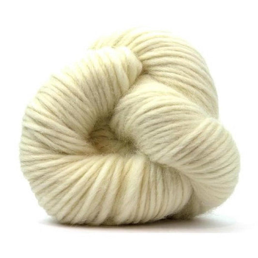 Undyed Cheviot super bulky wool yarn skein