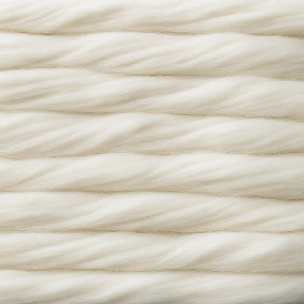 Close-up of beige undyed merino wool comb tops laid side by side