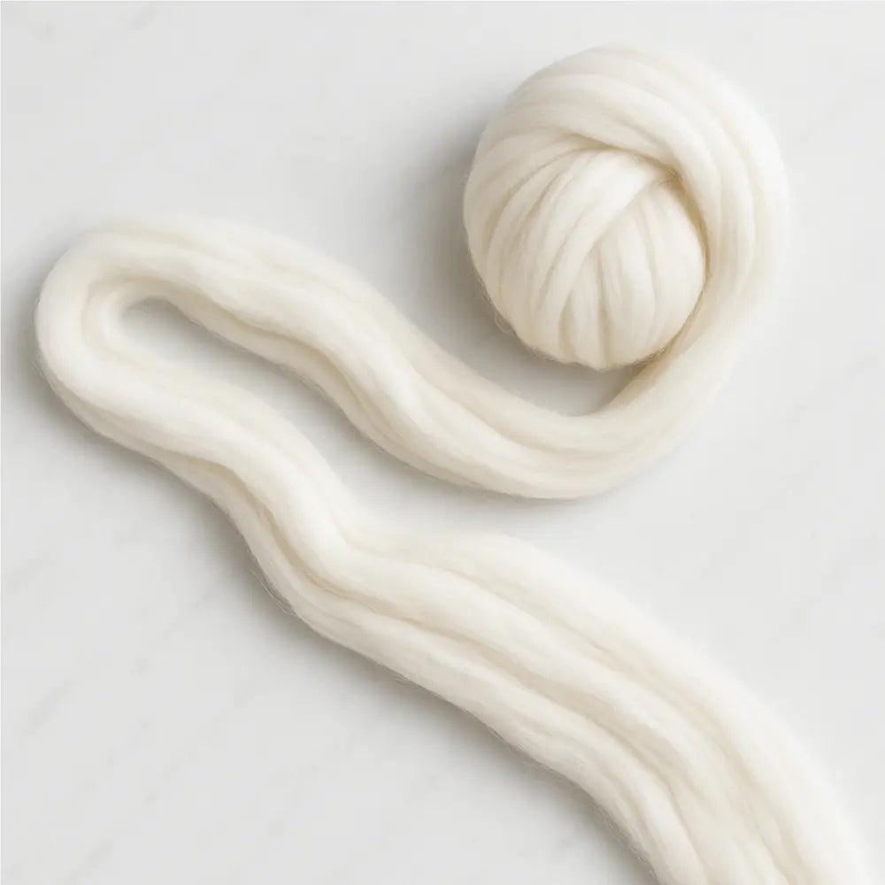 Undyed Merino Wool Combed Top for Spinning & Felting 1 lbs