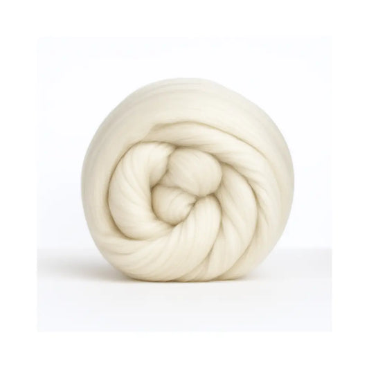 Undyed superfine Merino wool combed top spinning fiber 18.5 micron