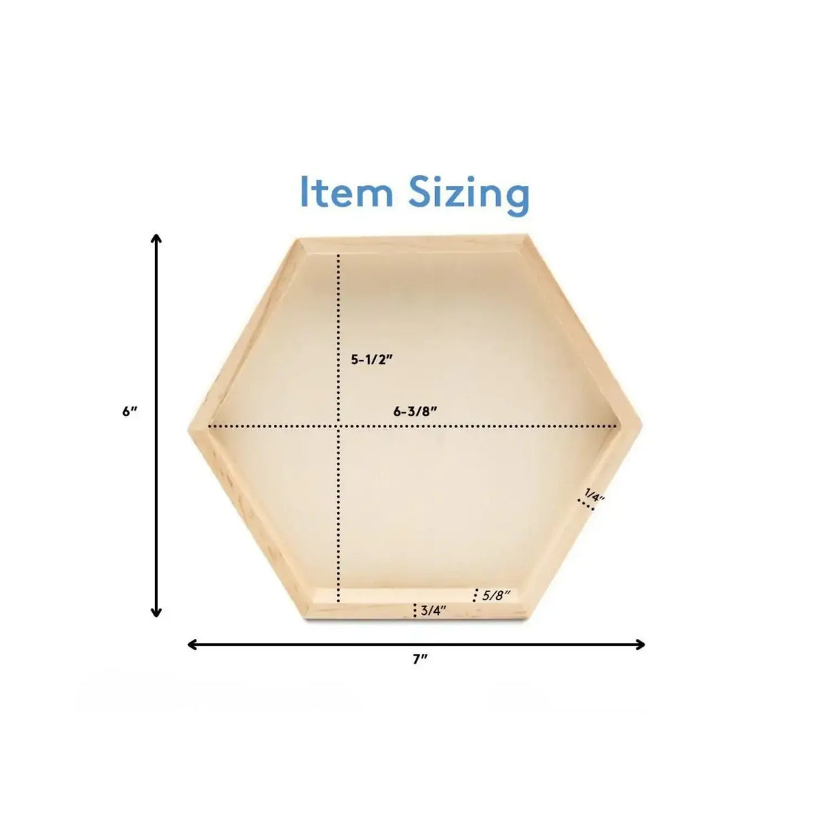 Unfinished Wooden Hexagon Display Trays