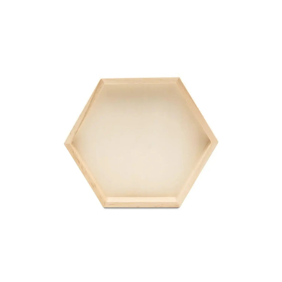 Unfinished Wooden Hexagon Display Trays