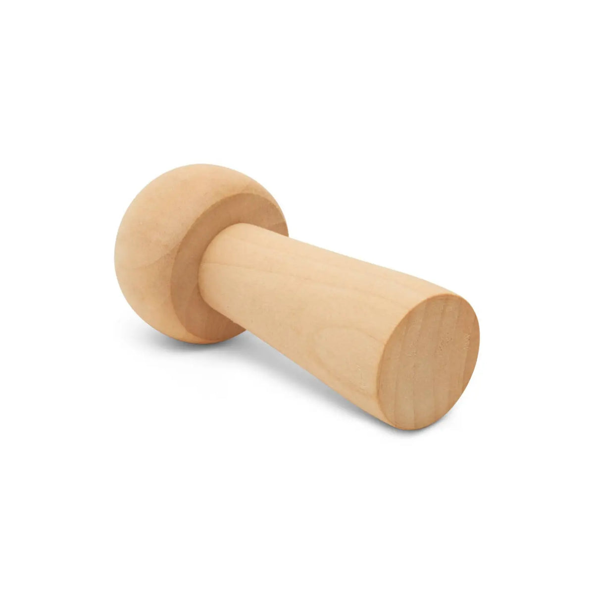 Large unfinished birch wood mushroom for crafts and seasonal displays on its side