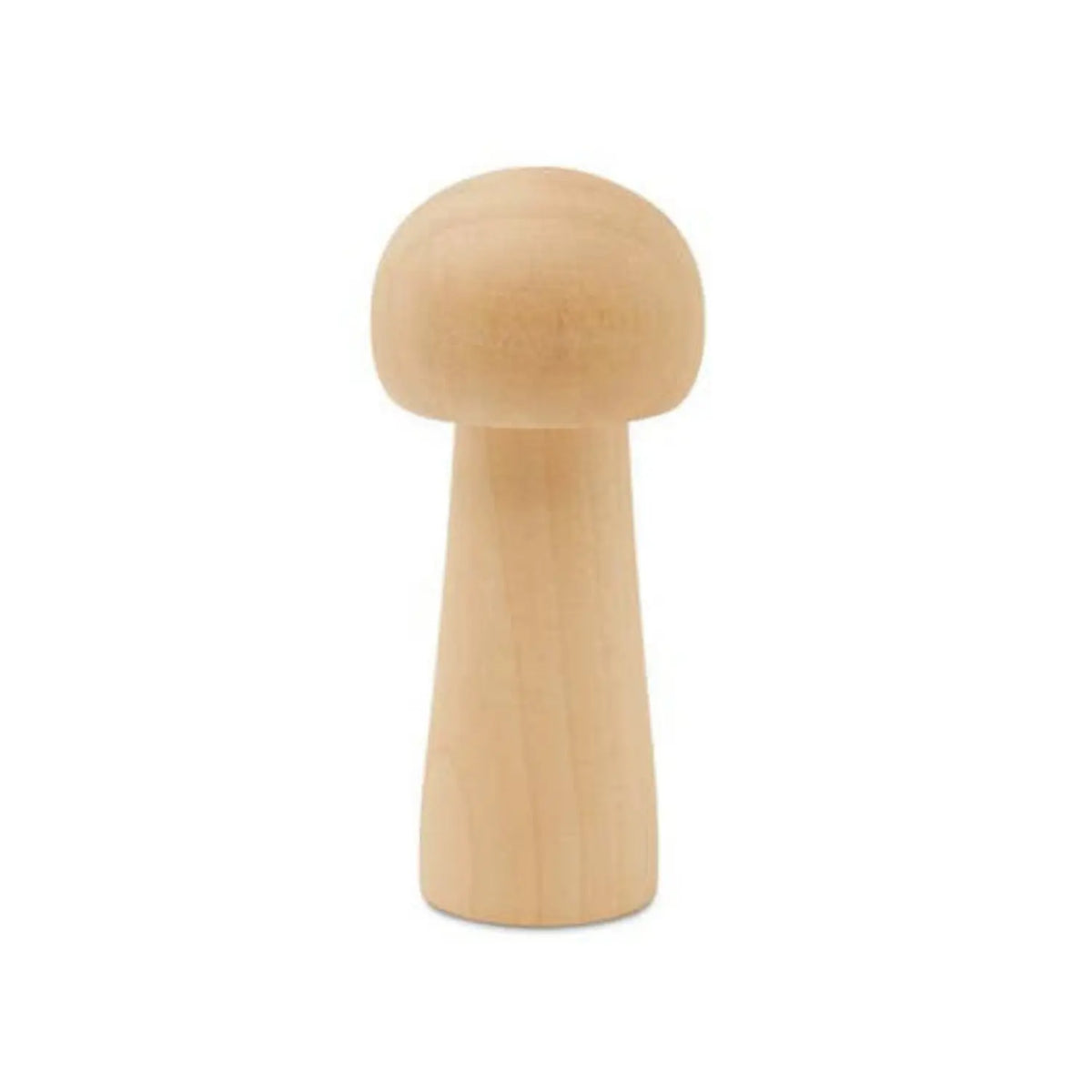 Large unfinished birch wood mushroom for crafts and seasonal displays