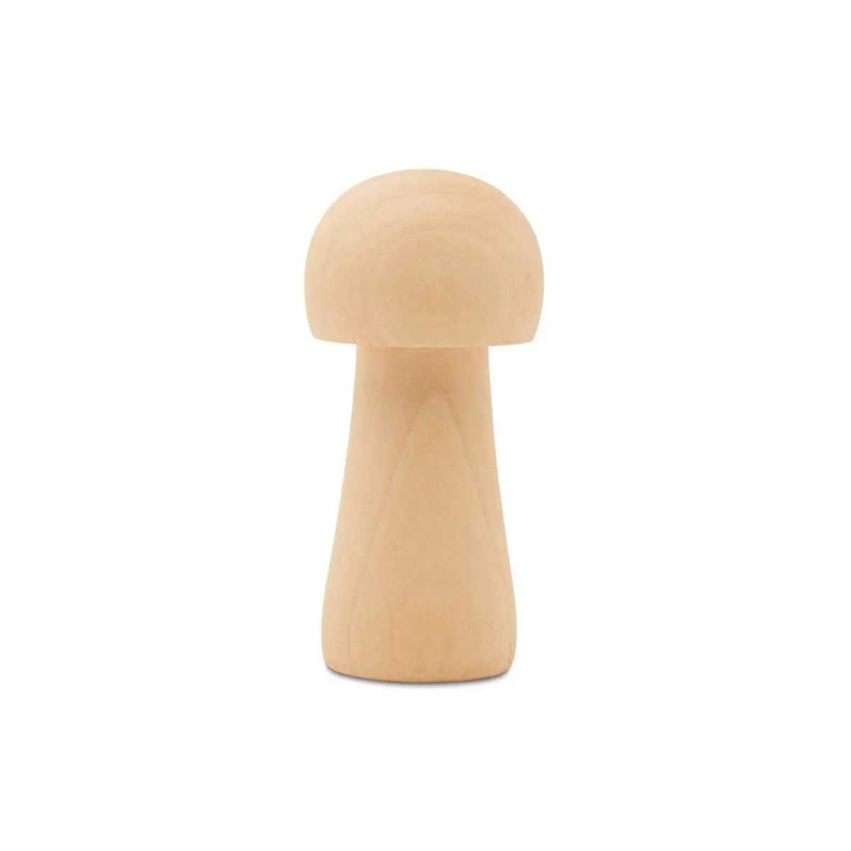 Small unfinished birch wood mushroom for crafts and seasonal displays