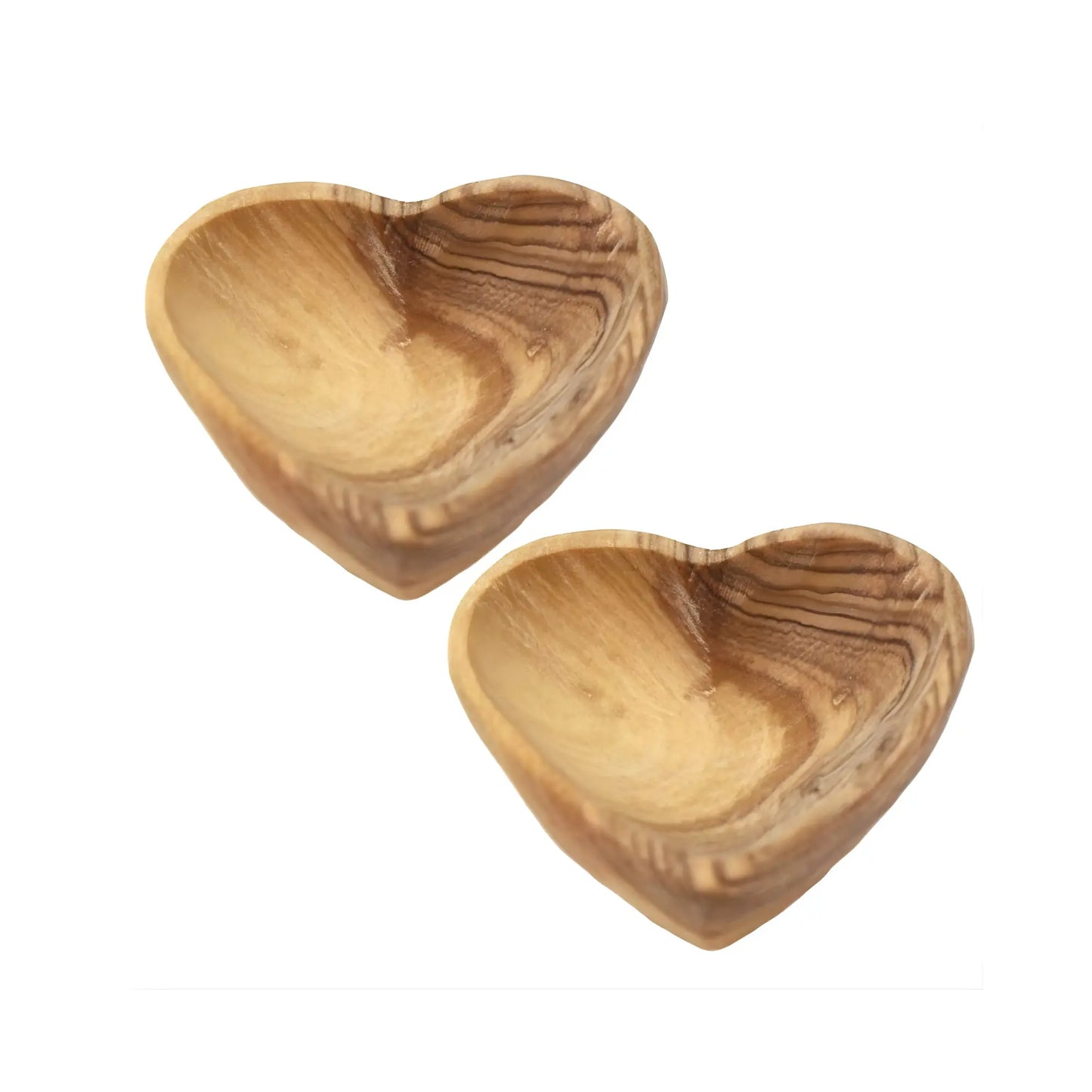 Hand-Carved Olive Wooden Mini Heart Trinket Dish – Fair Trade Keepsake Bowl