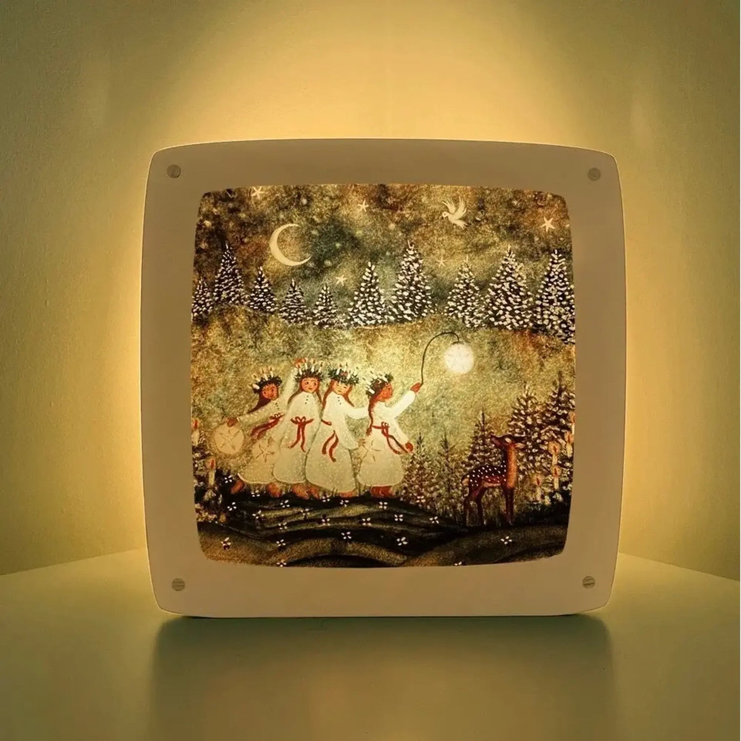 Advent Lamp Plate by Bijdehansje – Seasonal Celebration Art Plate