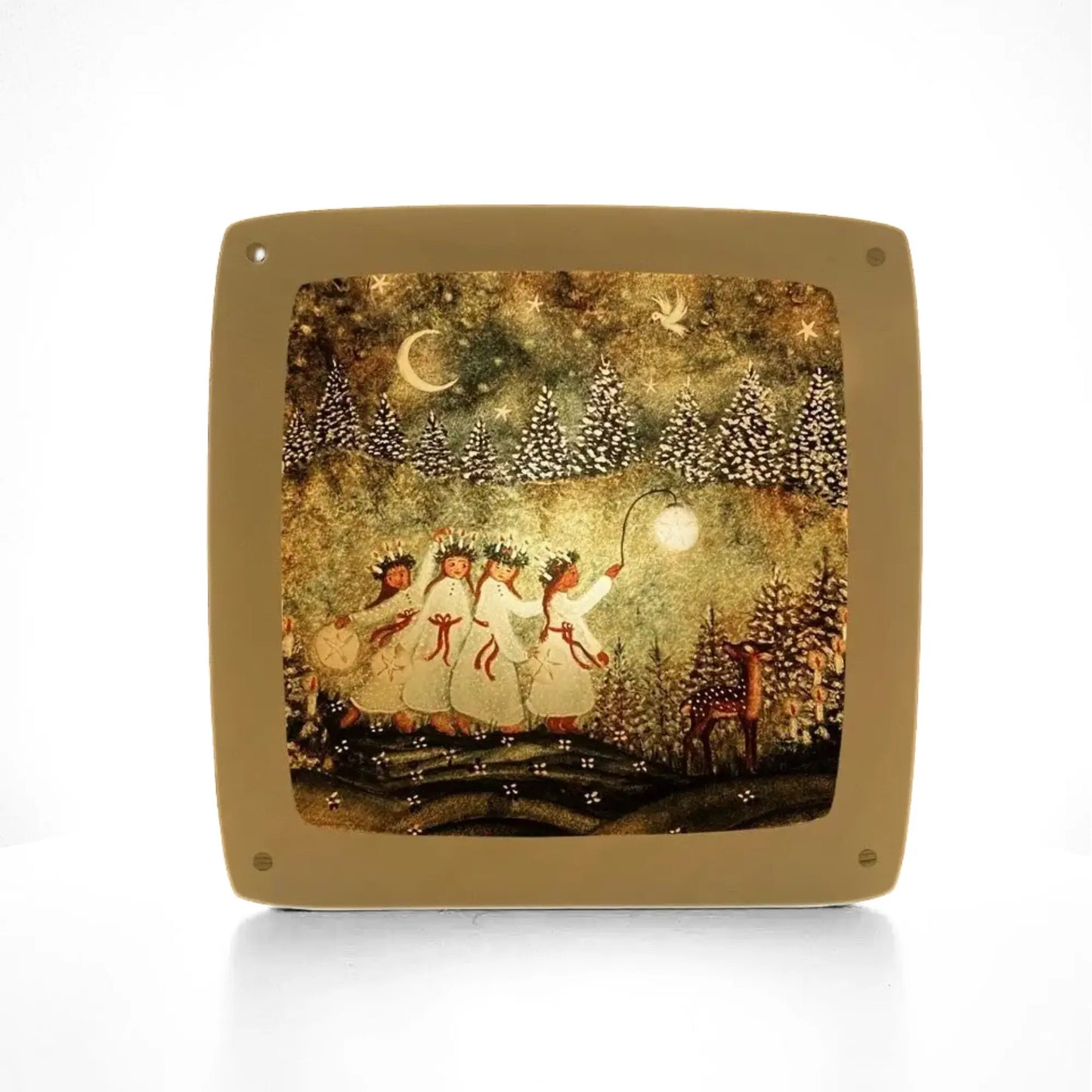 Advent Lamp Plate by Bijdehansje – Seasonal Celebration Art Plate