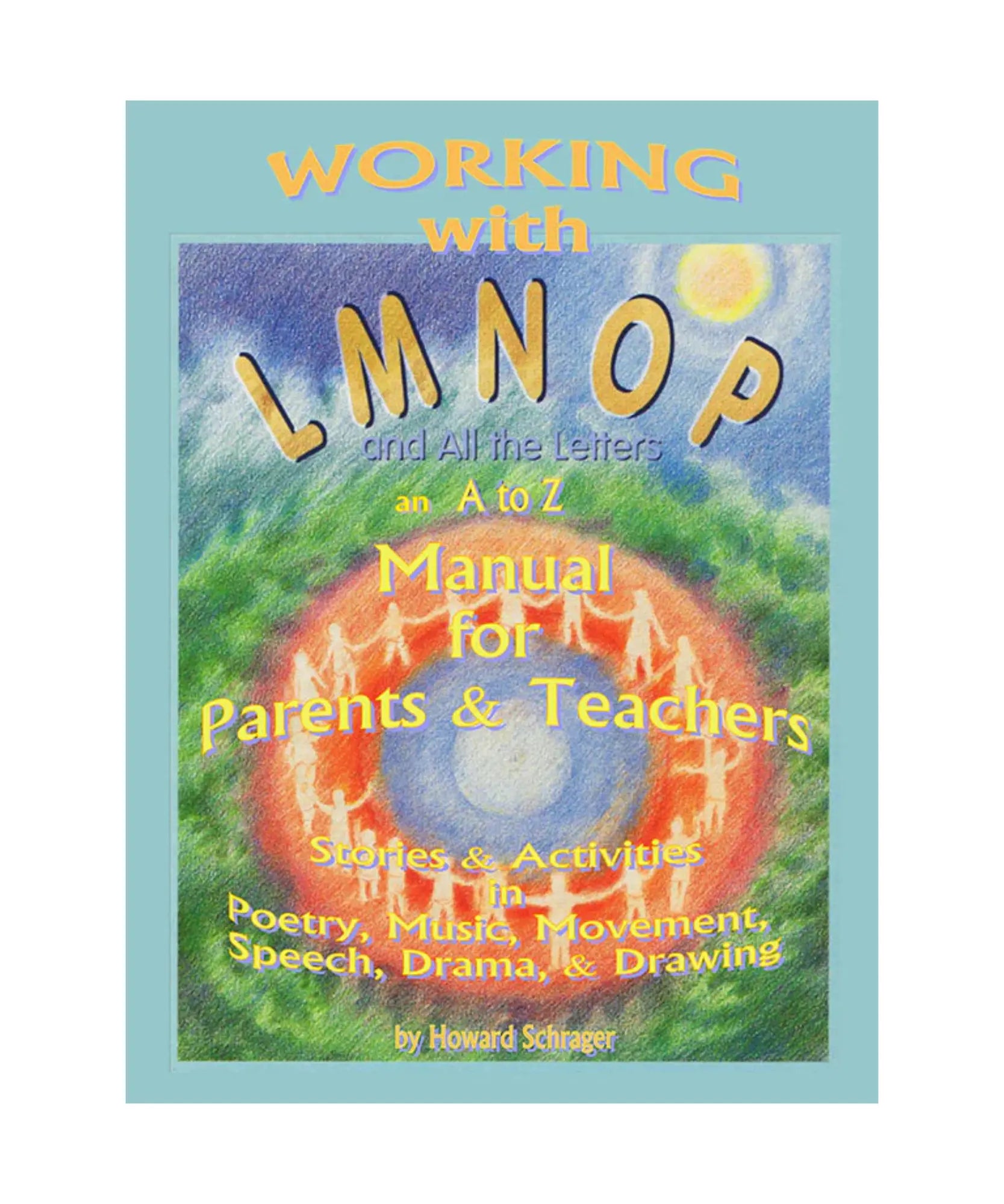 cover of Working with LMNOP Manual for Parents & Teachers with watercolor illustration of people in a circle