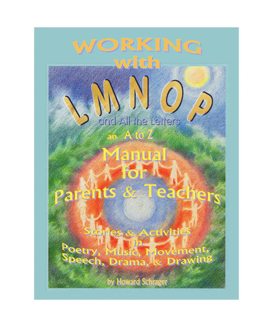 cover of Working with LMNOP Manual for Parents & Teachers with watercolor illustration of people in a circle