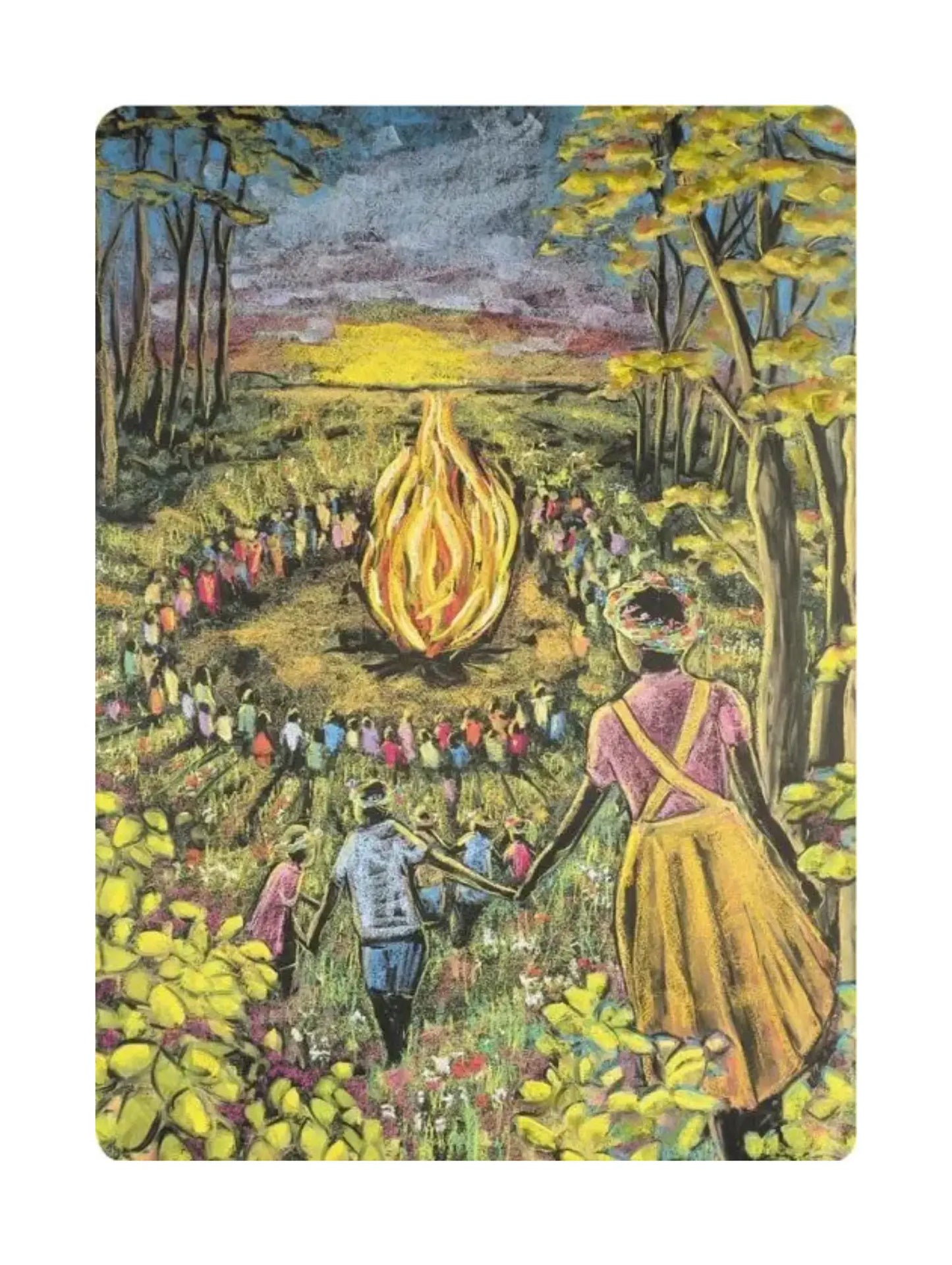 Summer’s Fire — Waldorf Art Postcard by Geertje Kapteijns