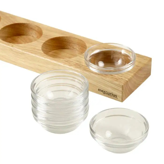 Mercurius art makes sense wooden paint jar holder for bowl shaped lidless jars