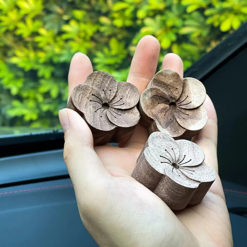 Wooden Essential Oil Diffuser – Walnut Wood Aroma Block