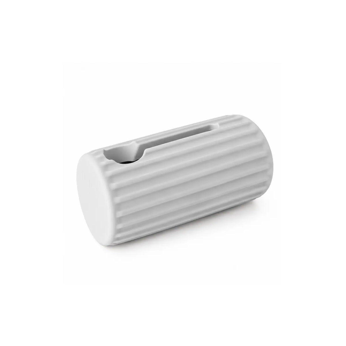 Whisper Grey Calla & Friends Ripple silicone bath spout cover on a white background