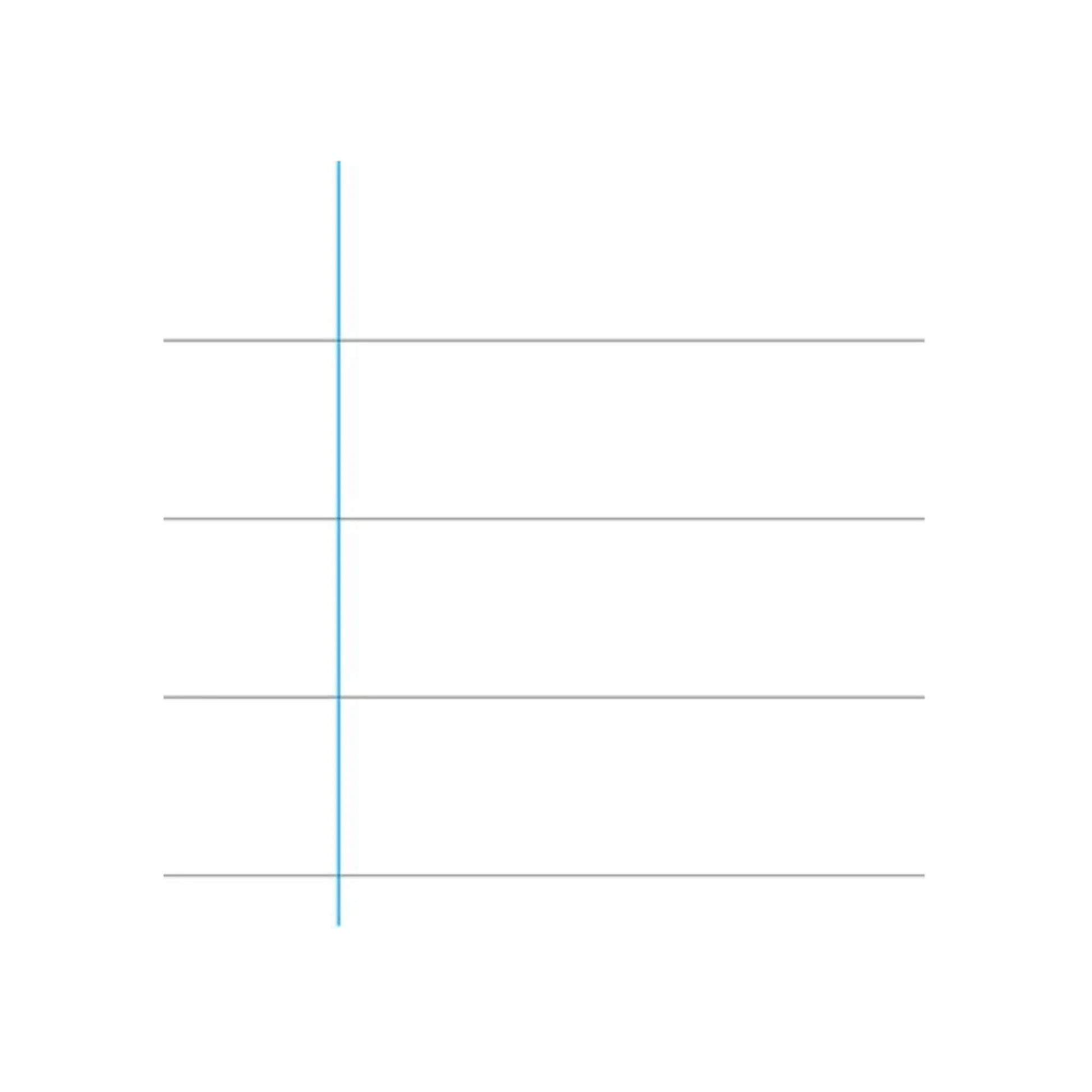 Wide ruled page detail from a Composition Exercise Notebook with spacious writing lines and margin guide