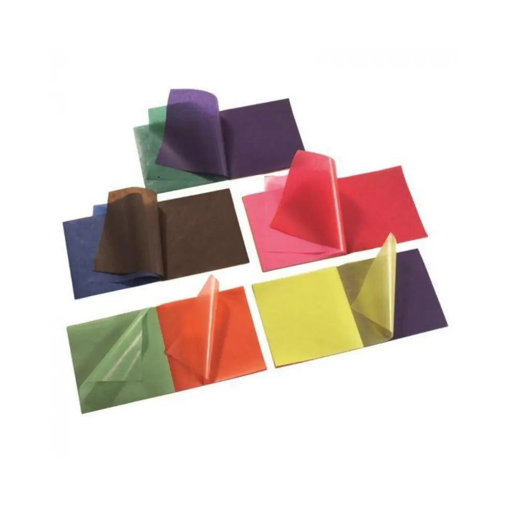 Assorted kite paper sheets in multiple colors arranged for window stars, lanterns, and seasonal crafts