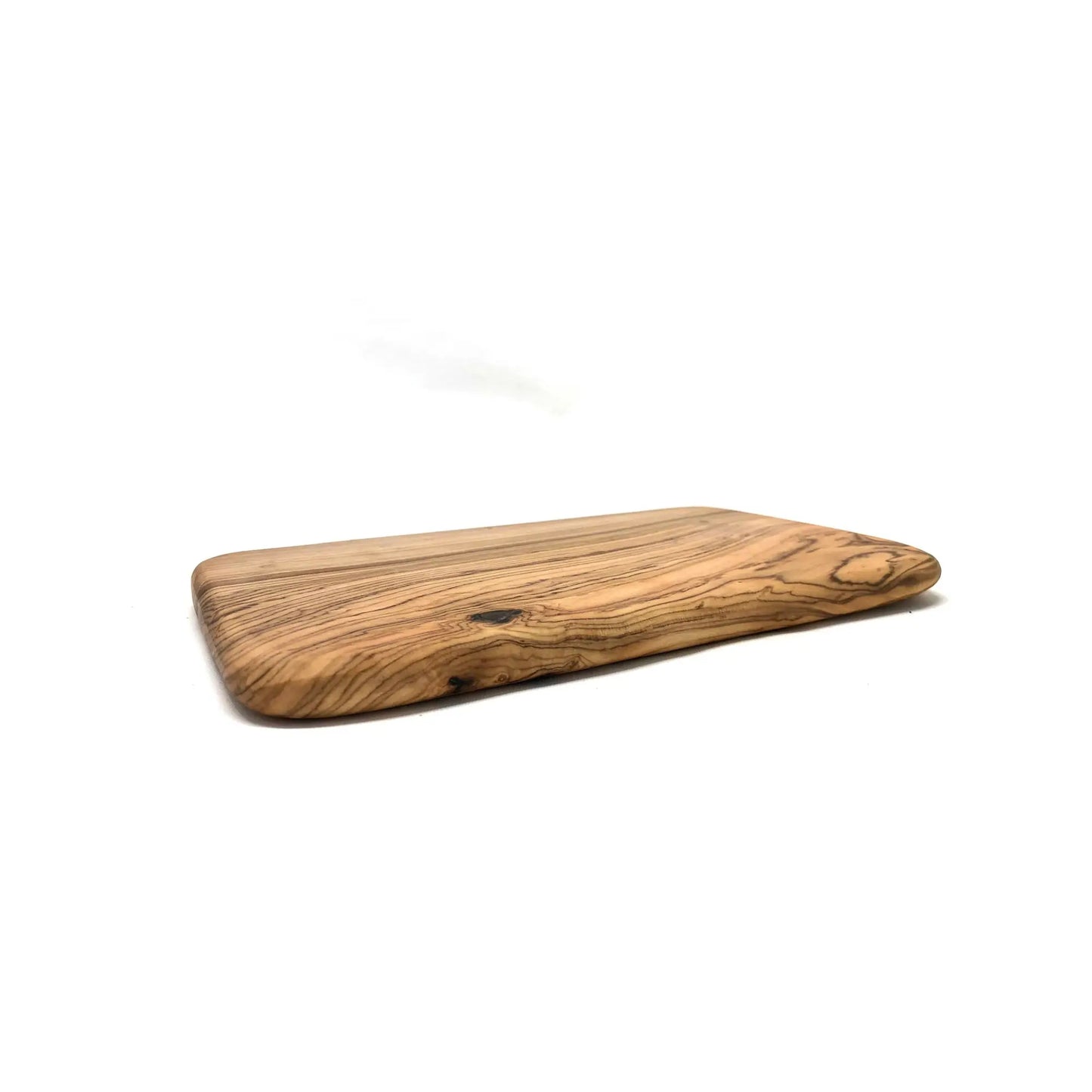 Wooden breakfast board on a white background
