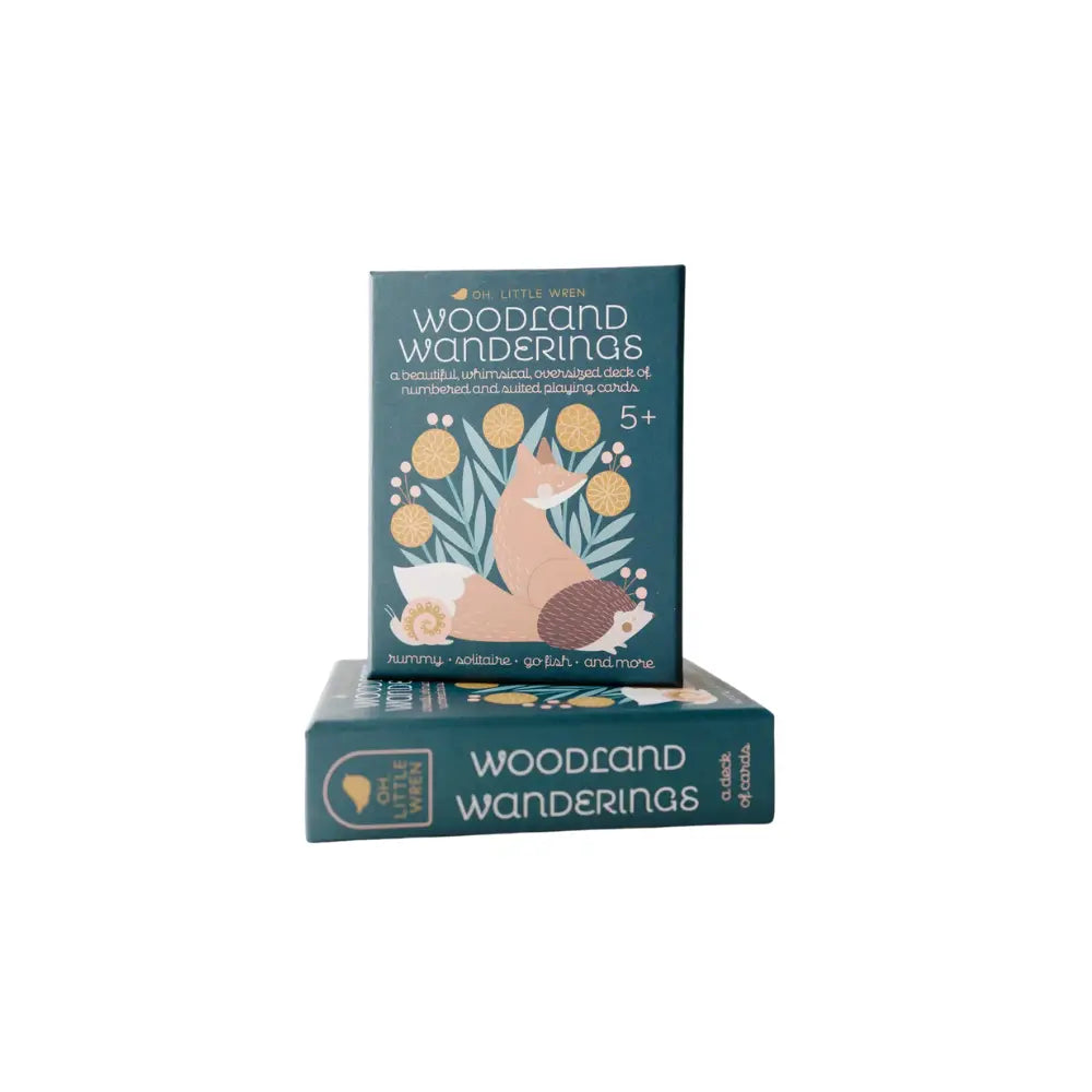 Woodland playing cards deck box showing front and side view