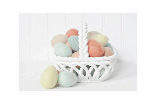 Felted Wool Eggs – Farmhouse and Spring Pastel Colors