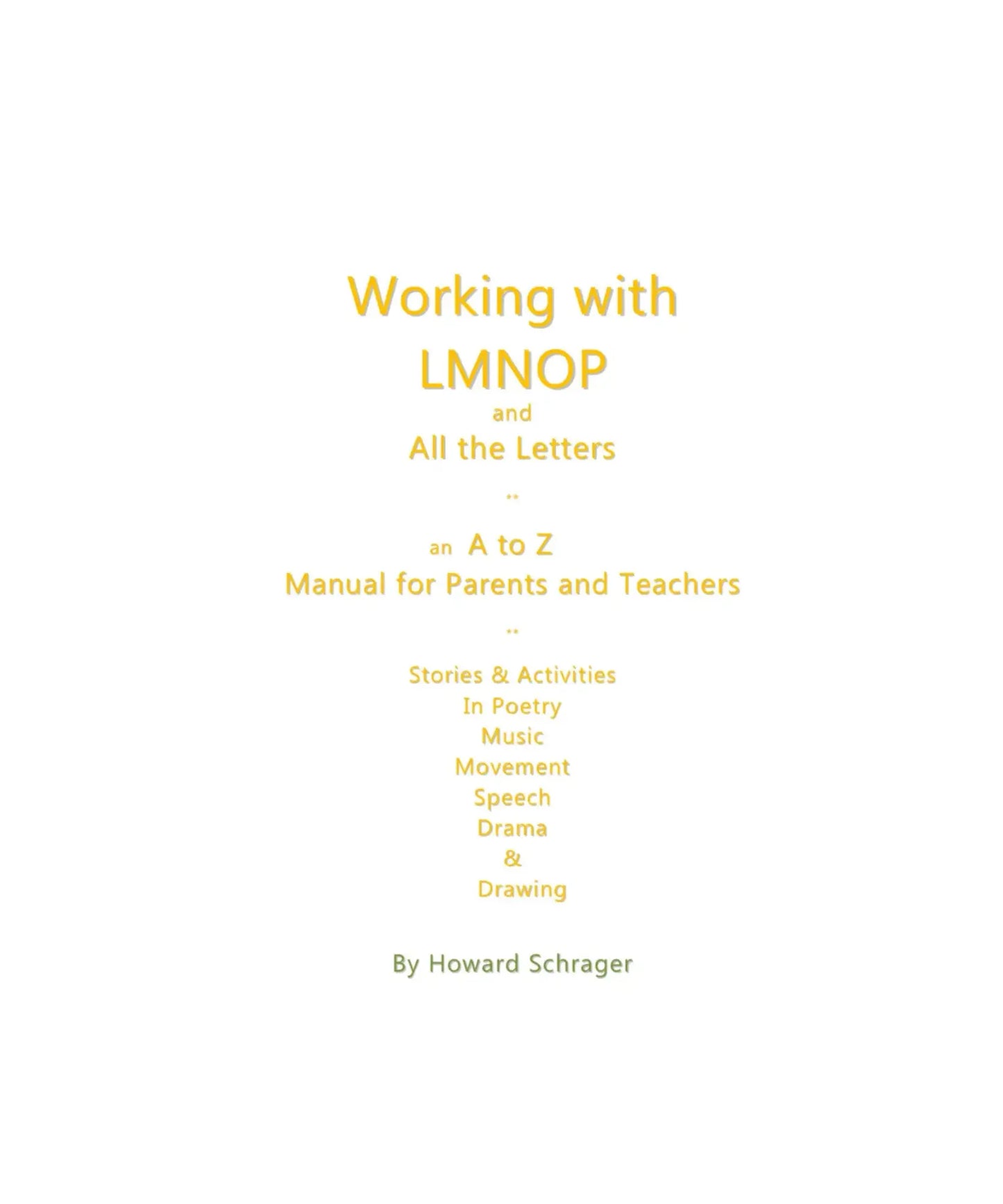 Book cover with yellow text on a white background