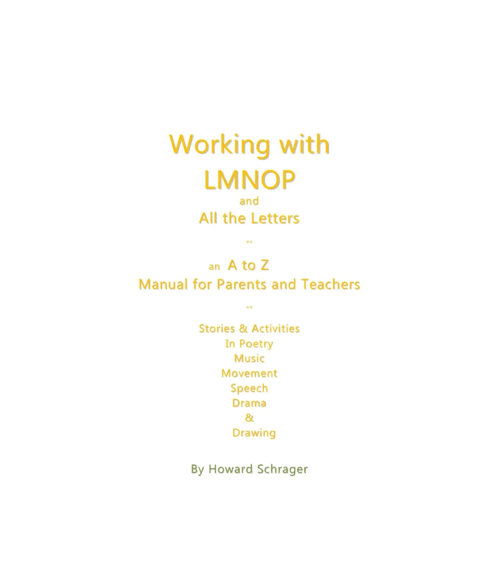 Book cover with yellow text on a white background