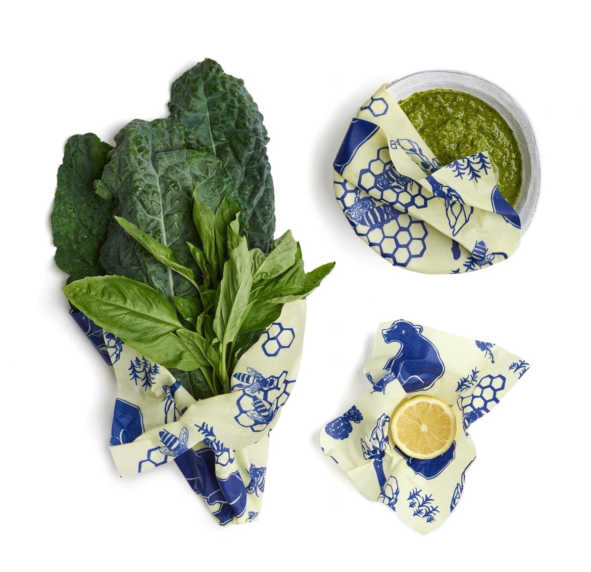 Bee's Wrap® Food Wrap (S,M,L), Cute Bees & Bears - Alder & Alouette