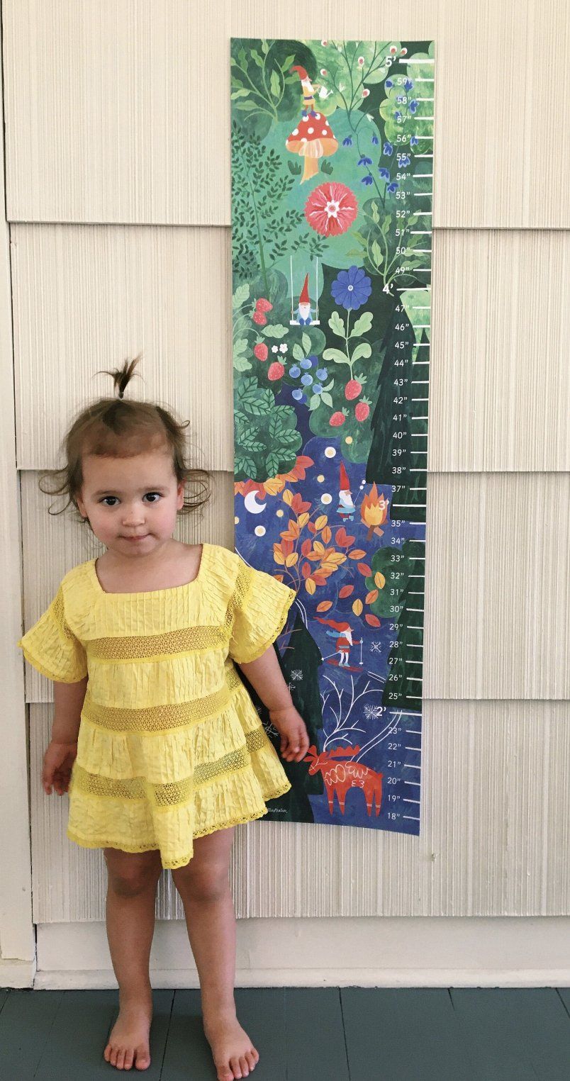 Scandinavian Gnome Growth Chart by Ruth Scholl - Alder & Alouette