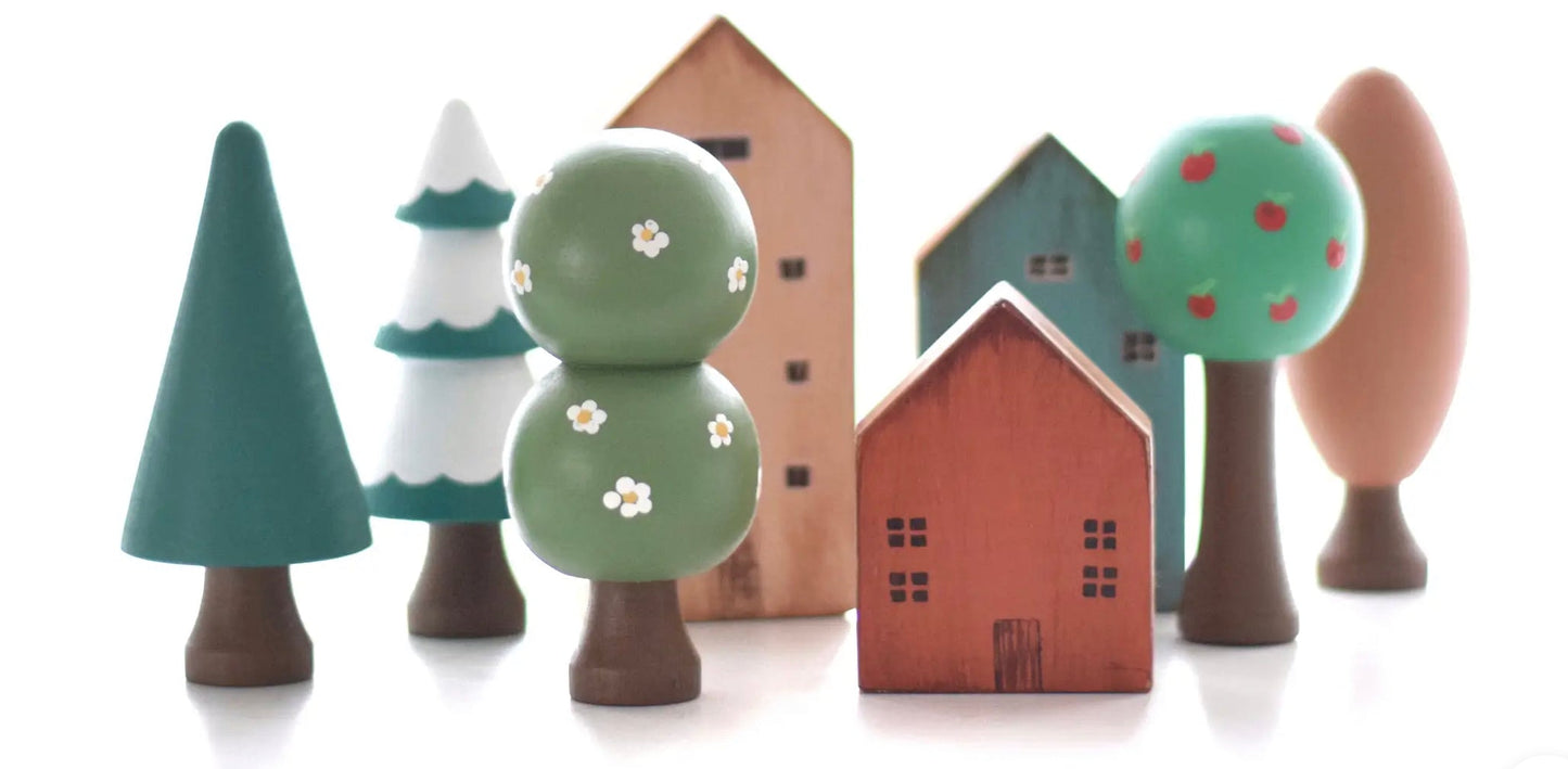 Wooden Toys | All Seasons Wooden Play Tree Set - Alder & Alouette