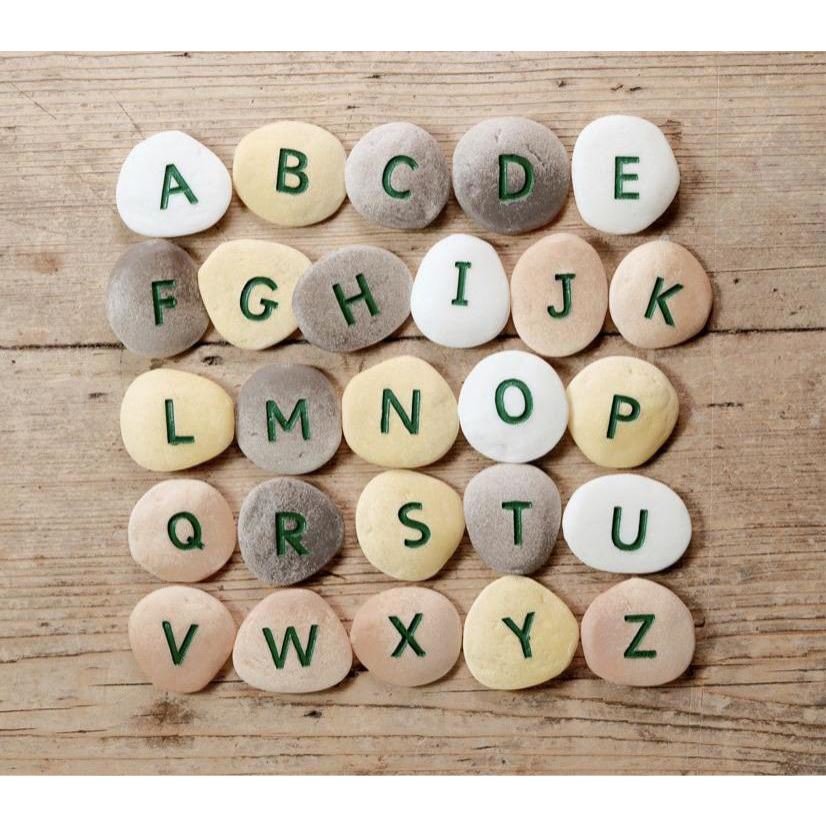 Alphabet Pebbles, Uppercase Set of Sensory Stones - Alder & Alouette