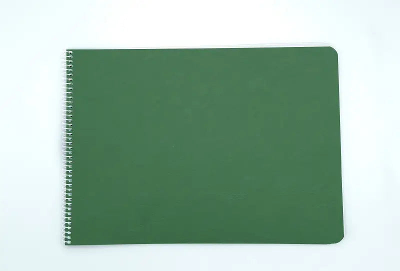 A spiral-bound Green cover Book of Centuries on a white background