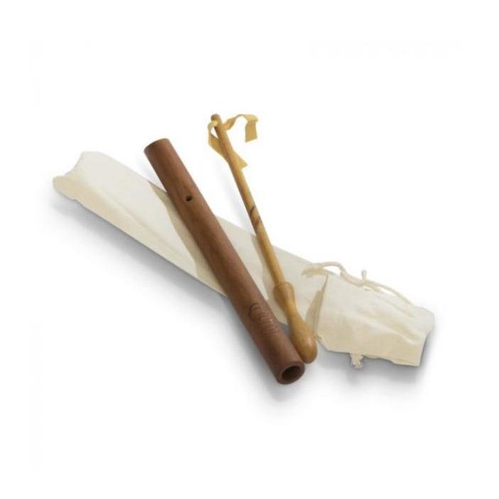 Choroi White Cotton Flute Bag