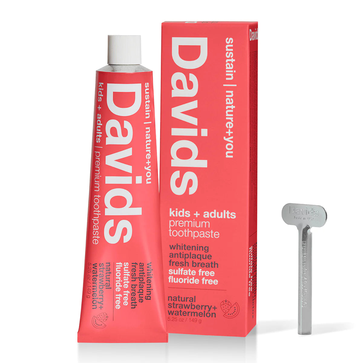 Davids Kids Toothpaste - Strawberry Watermelon - Alder & Alouette 