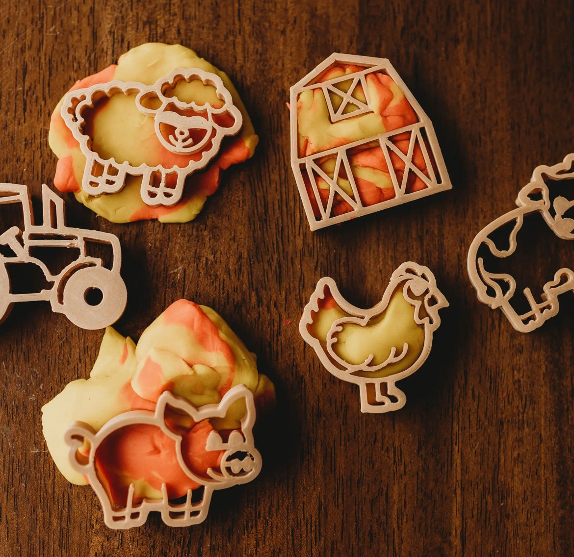 Eco Cutter Set for Play Dough, Farm Set  - Alder & Alouette
