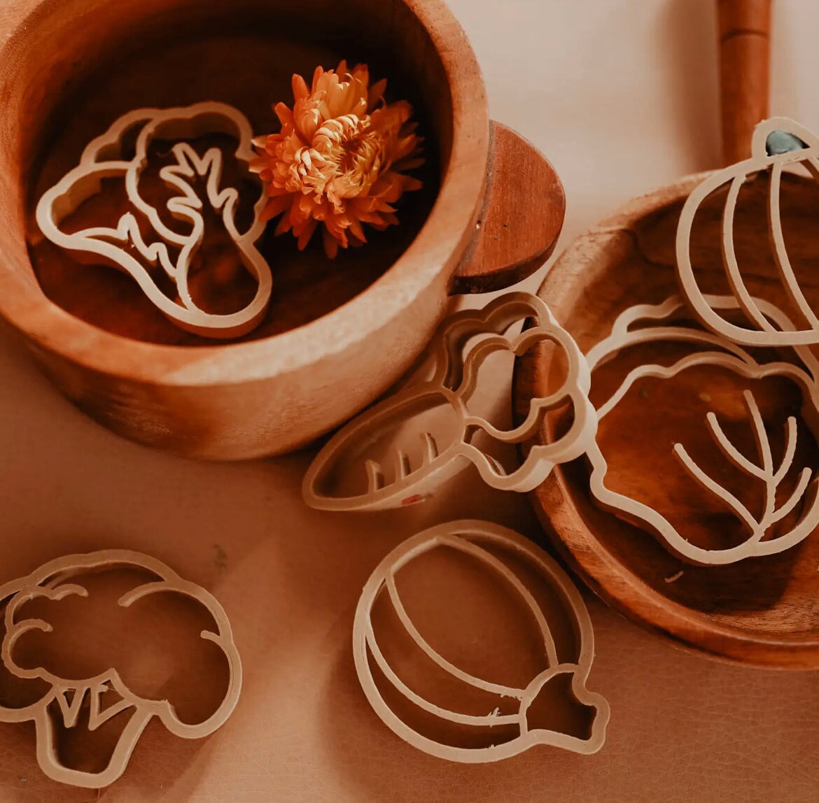 Dough Cutters, Mini Vegetable Set for Play Dough - Alder & Alouette