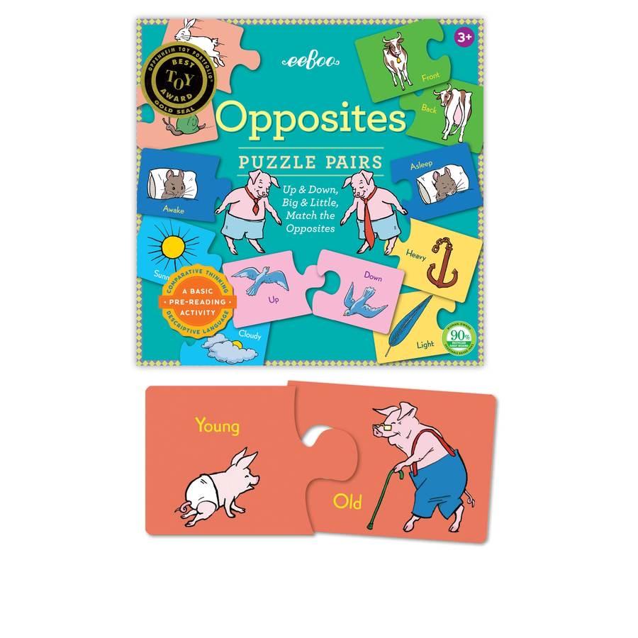 eeBoo Opposites Puzzle Pairs, Word Play - Alder & Alouette