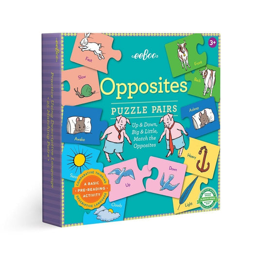 eeBoo Opposites Puzzle Pairs, Word Play - Alder & Alouette