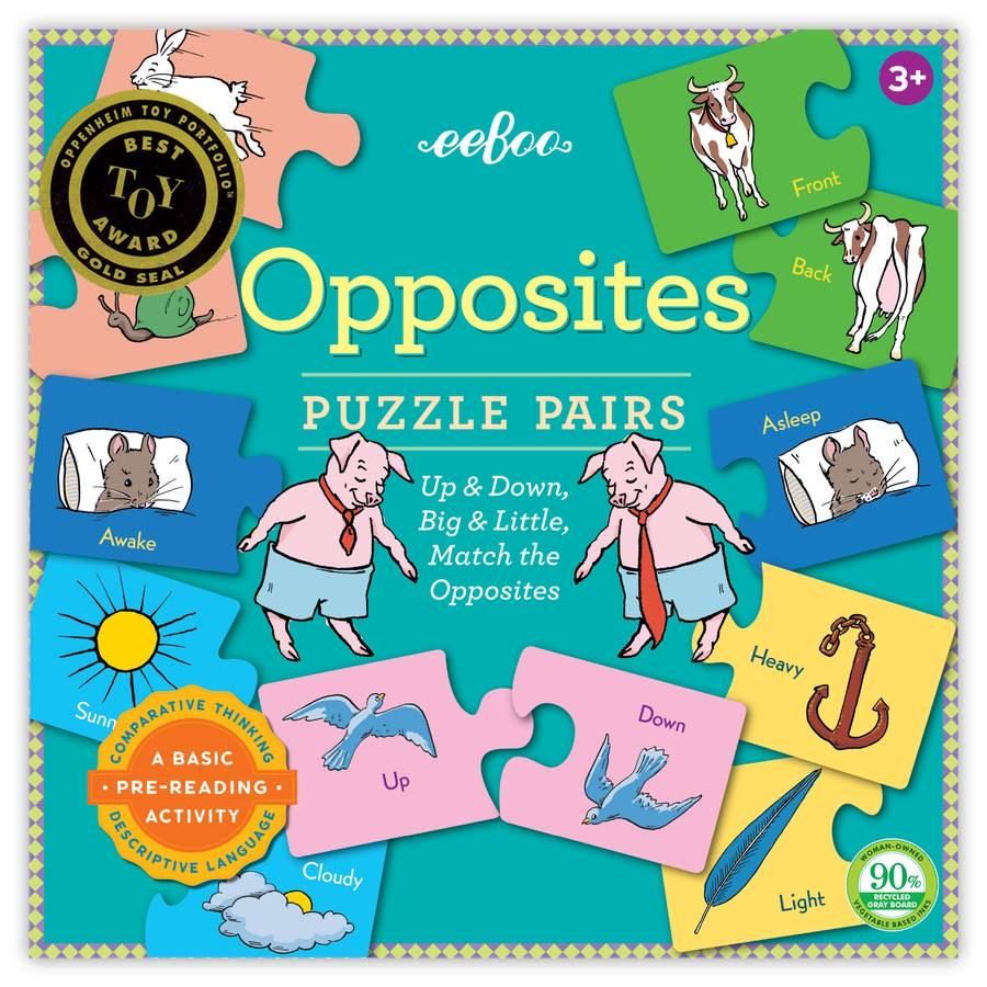 eeBoo Opposites Puzzle Pairs, Word Play - Alder & Alouette