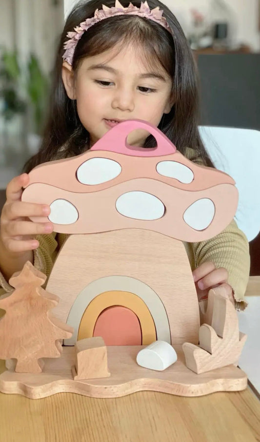 Giant Mushroom House | 3D Puzzle | Wooden Puzzle - Alder & Alouette