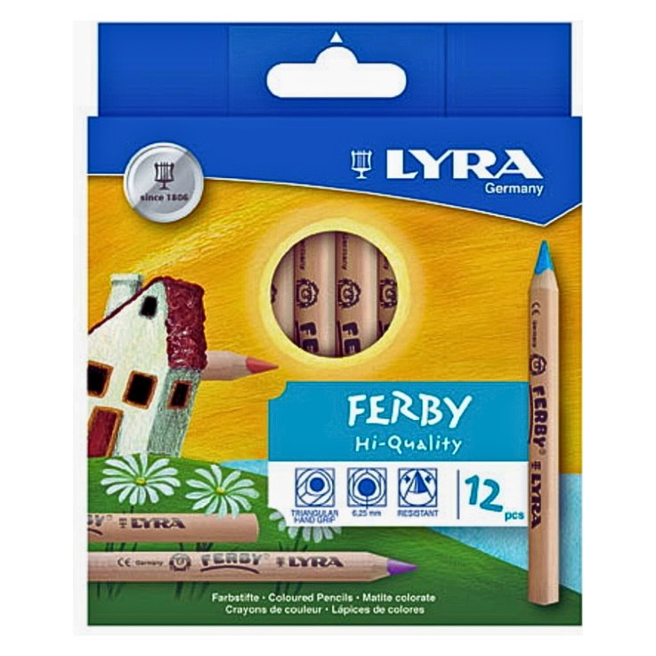 Lyra Ferby, Triangular, Unlacquered, Color Pencil 12 count  box