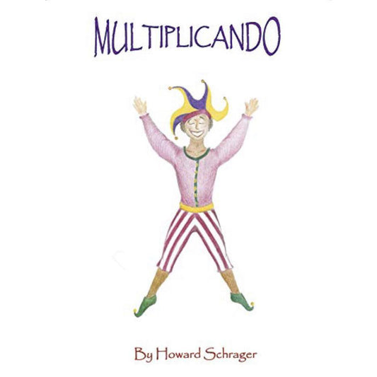 Book cover of Multiplicando with a jester on the cover holding up his arms