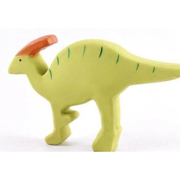 Rubber Baby Teether - Organic Baby Parasaurolophus - Alder & Alouette