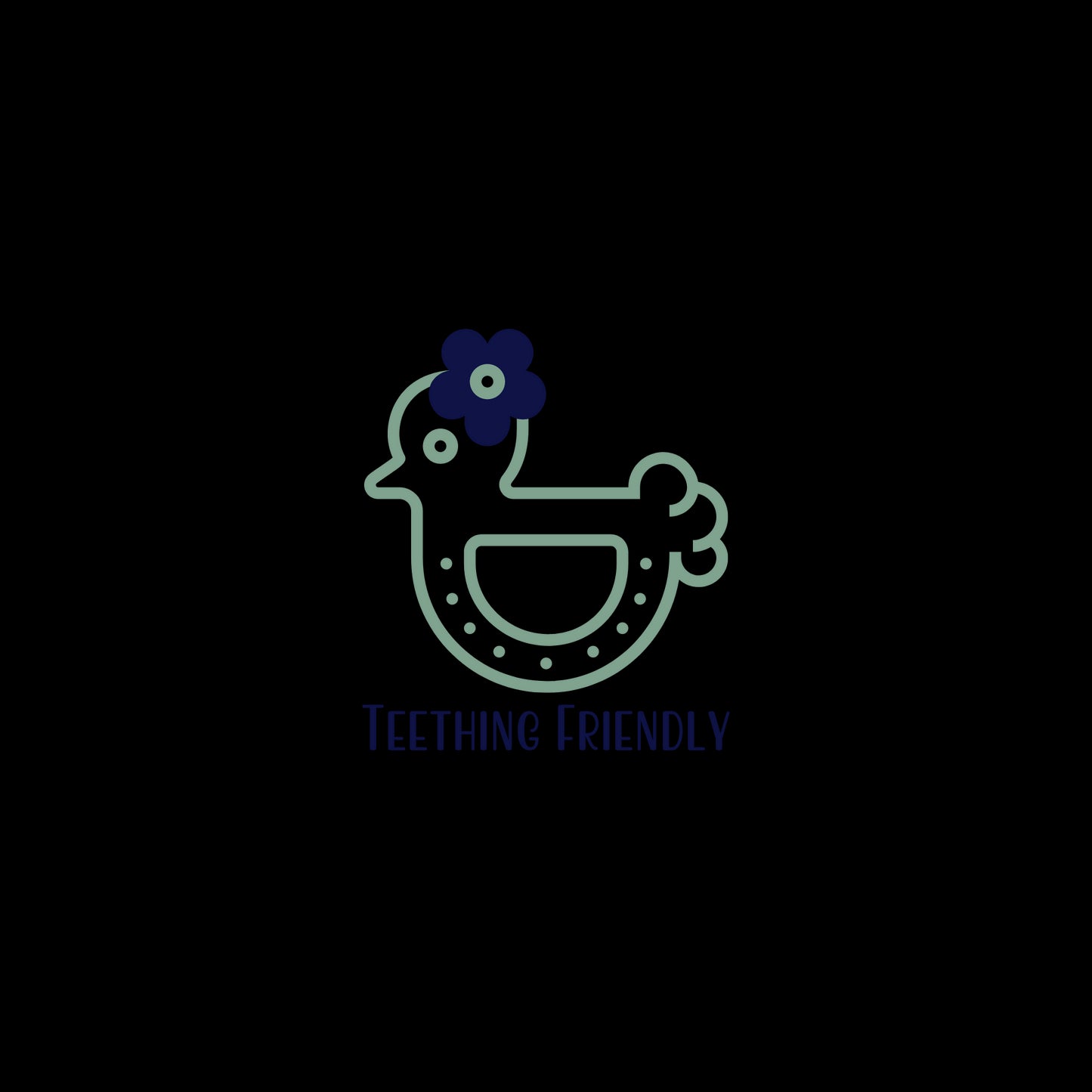 Rubber Baby Teether - Organic Baby Parasaurolophus - Alder & Alouette