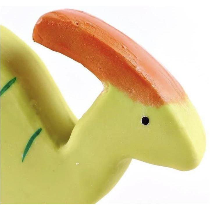 Rubber Baby Teether - Organic Baby Parasaurolophus - Alder & Alouette