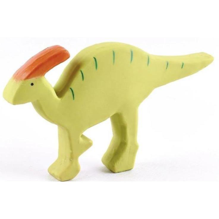 Rubber Baby Teether - Organic Baby Parasaurolophus - Alder & Alouette