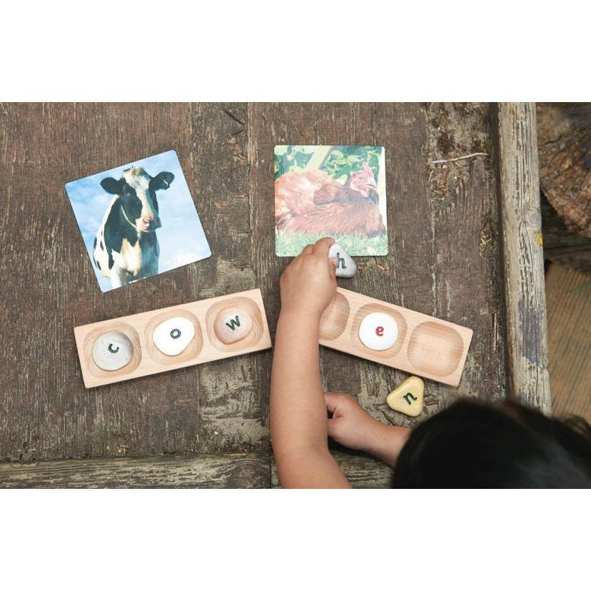 Pebble Word Building and Sorting Trays