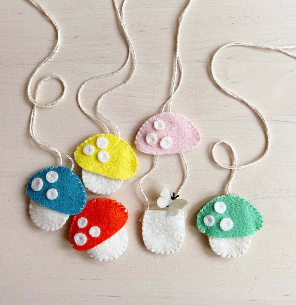 Kids Sewing Kit Mushroom Secret Pocket Necklace - Alder & Alouette