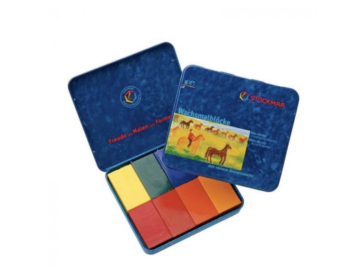 Block Crayons in a Tin Case, STOCKMAR 