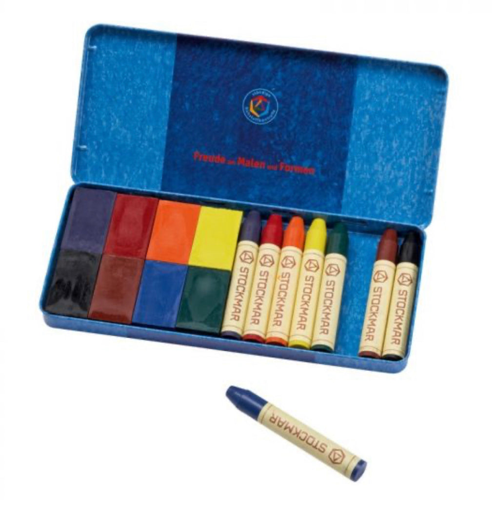 Stockmar Wax Block Crayons Tin Case | Wax Crayons - Alder & Alouette