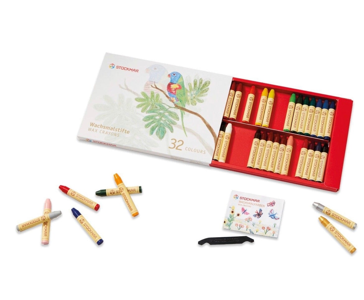 Stockmar Crayons | Stick Crayons | Wax Crayons, 12 - Alder & Alouette