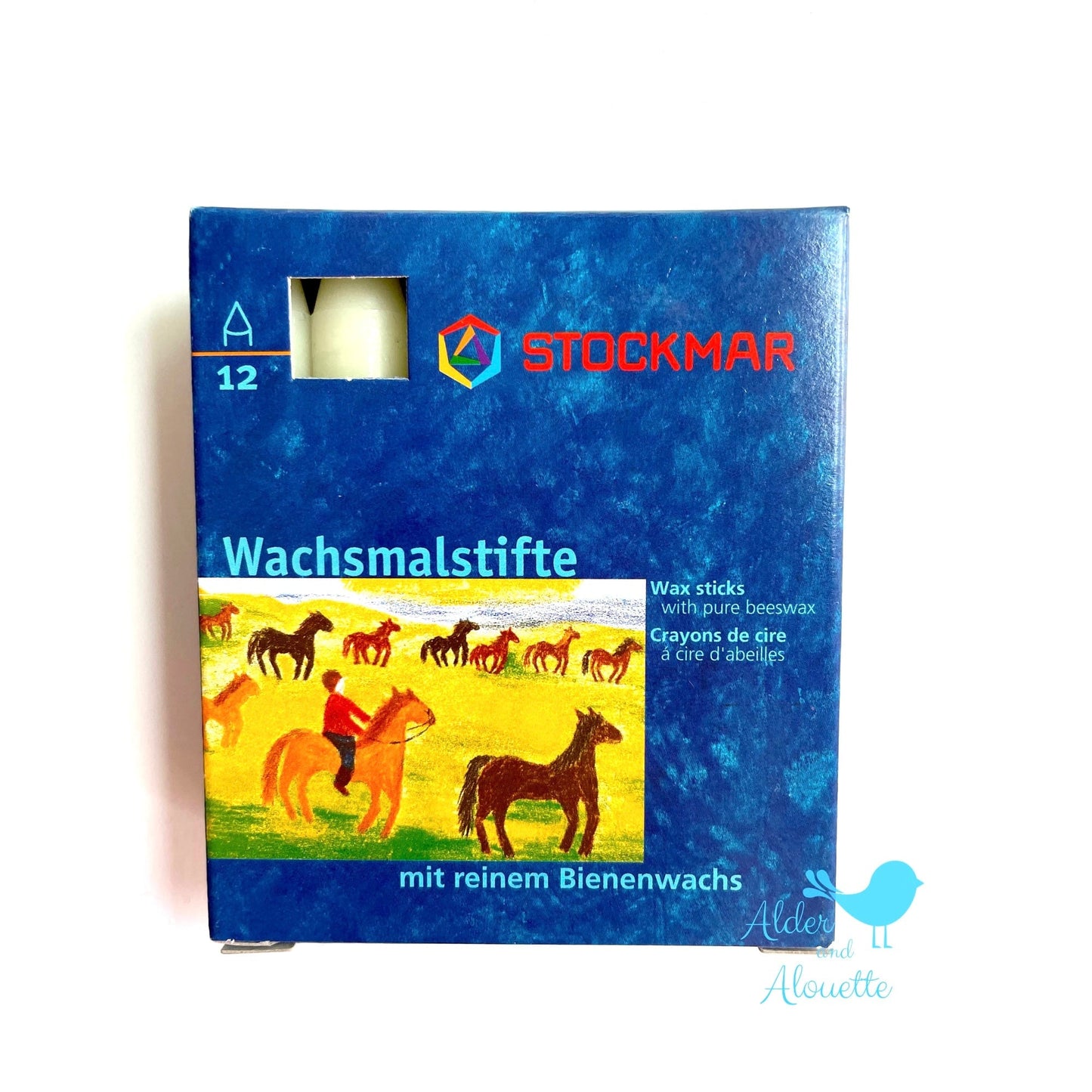 Stockmar Transparent Wax Sticks Paint-Box of 12 on a white background